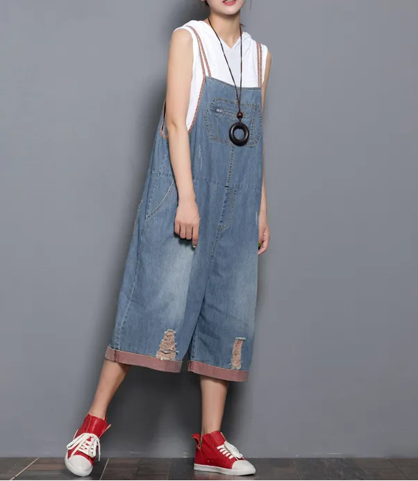 Denim Casual Spring Denim Overall Women Jumpsuits QY17