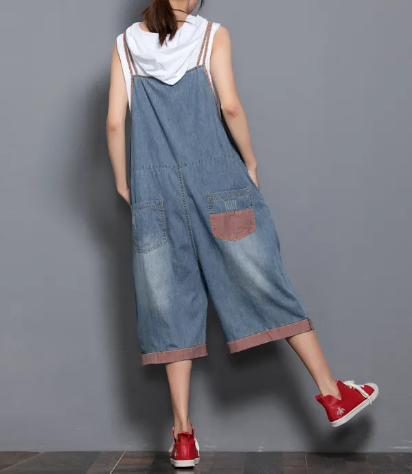 Denim Casual Spring Denim Overall Women Jumpsuits QY17