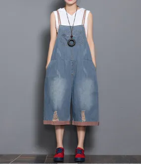 Denim Casual Spring Denim Overall Women Jumpsuits QY17