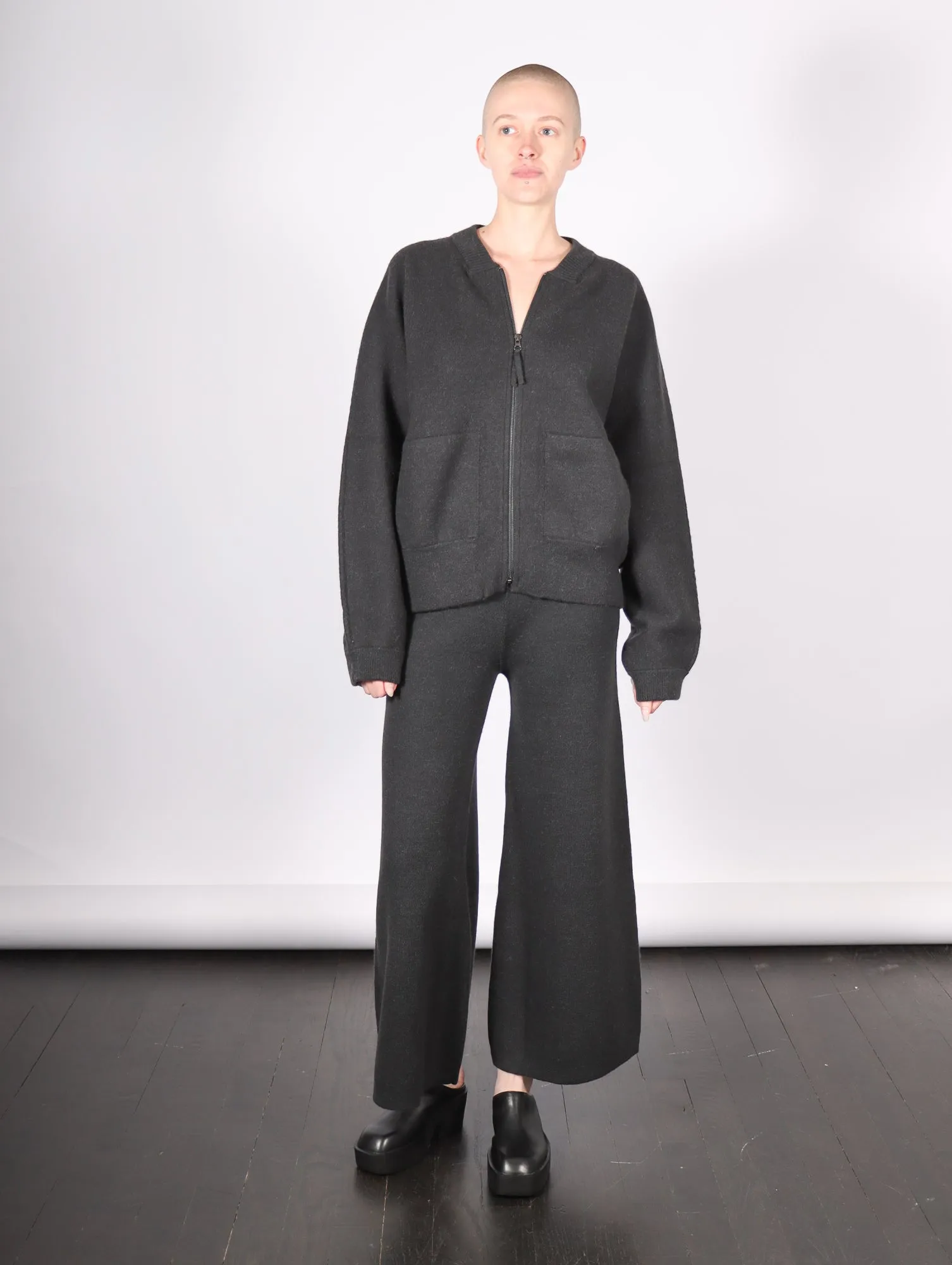 Double Knit Flare Pants in Ink by Lauren Manoogian