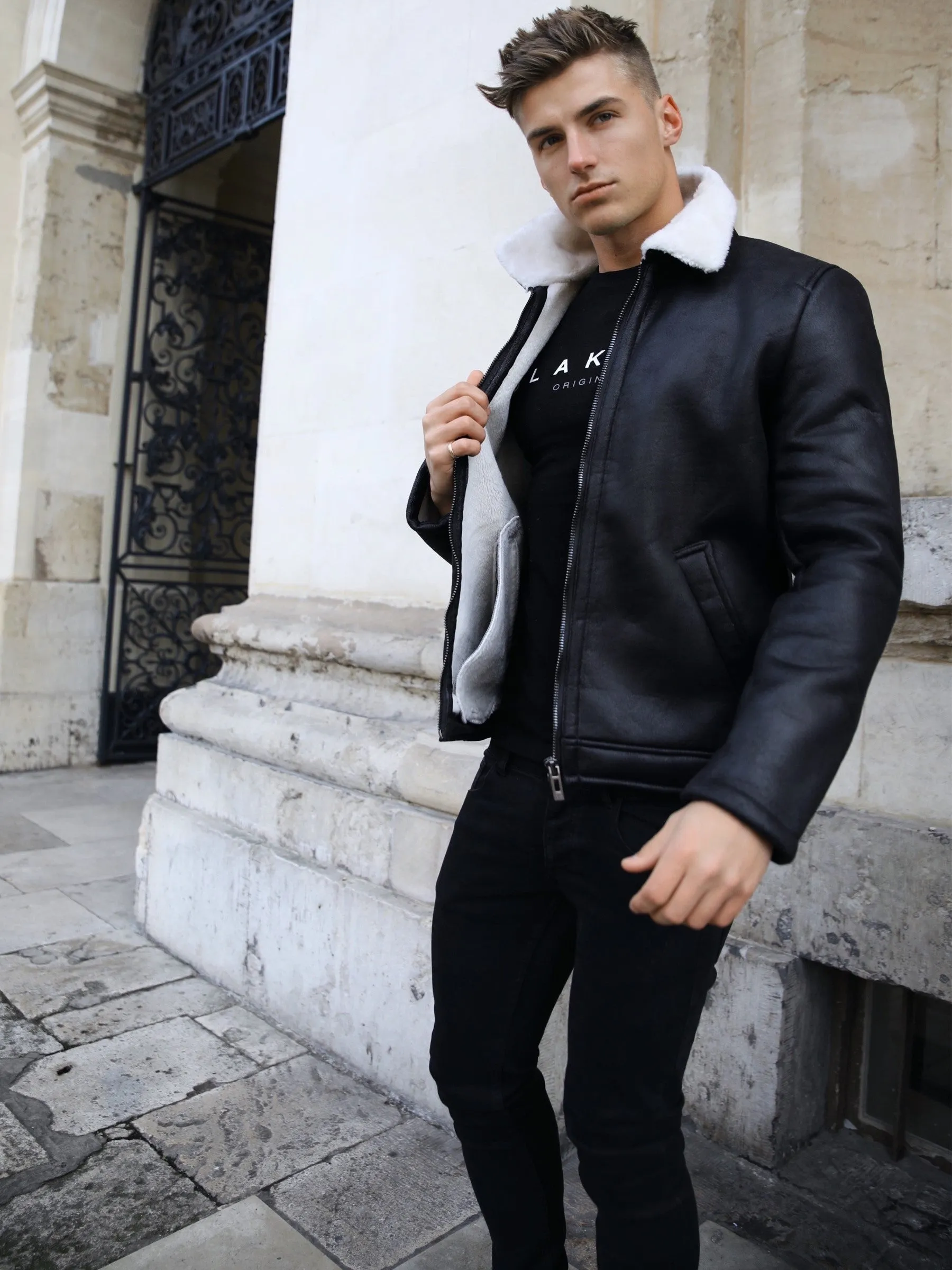 Dryden Aviator Jacket - Black