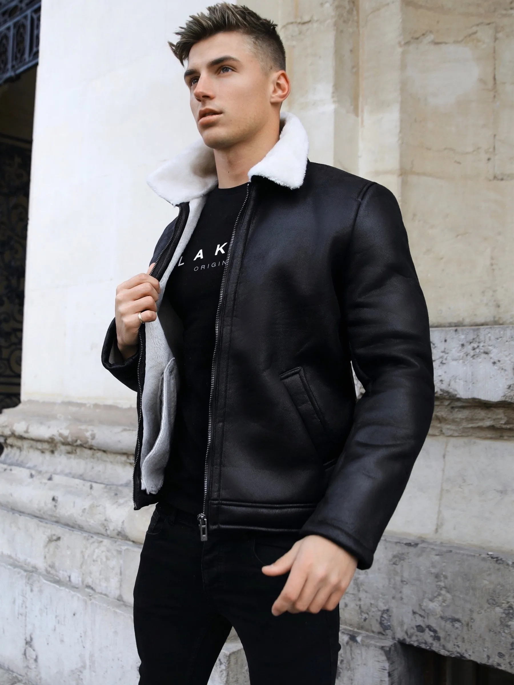 Dryden Aviator Jacket - Black