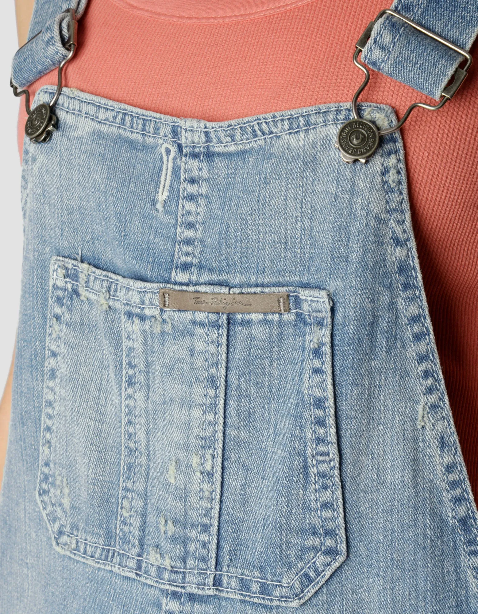 ERIN ROLLED CROP RELAXED DENIM WOMENS OVERALL