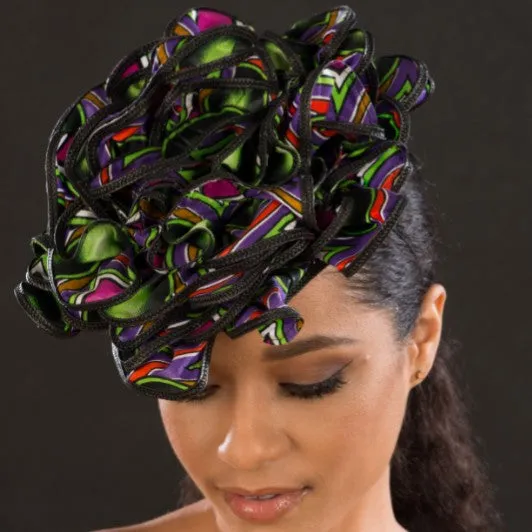 F6031-Ladies african print fascinator