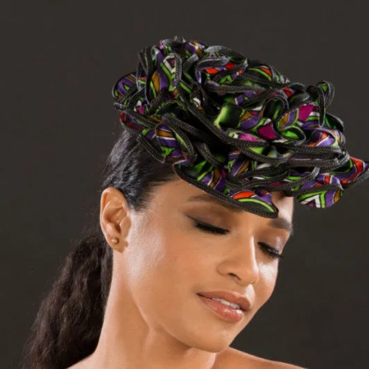 F6031-Ladies african print fascinator