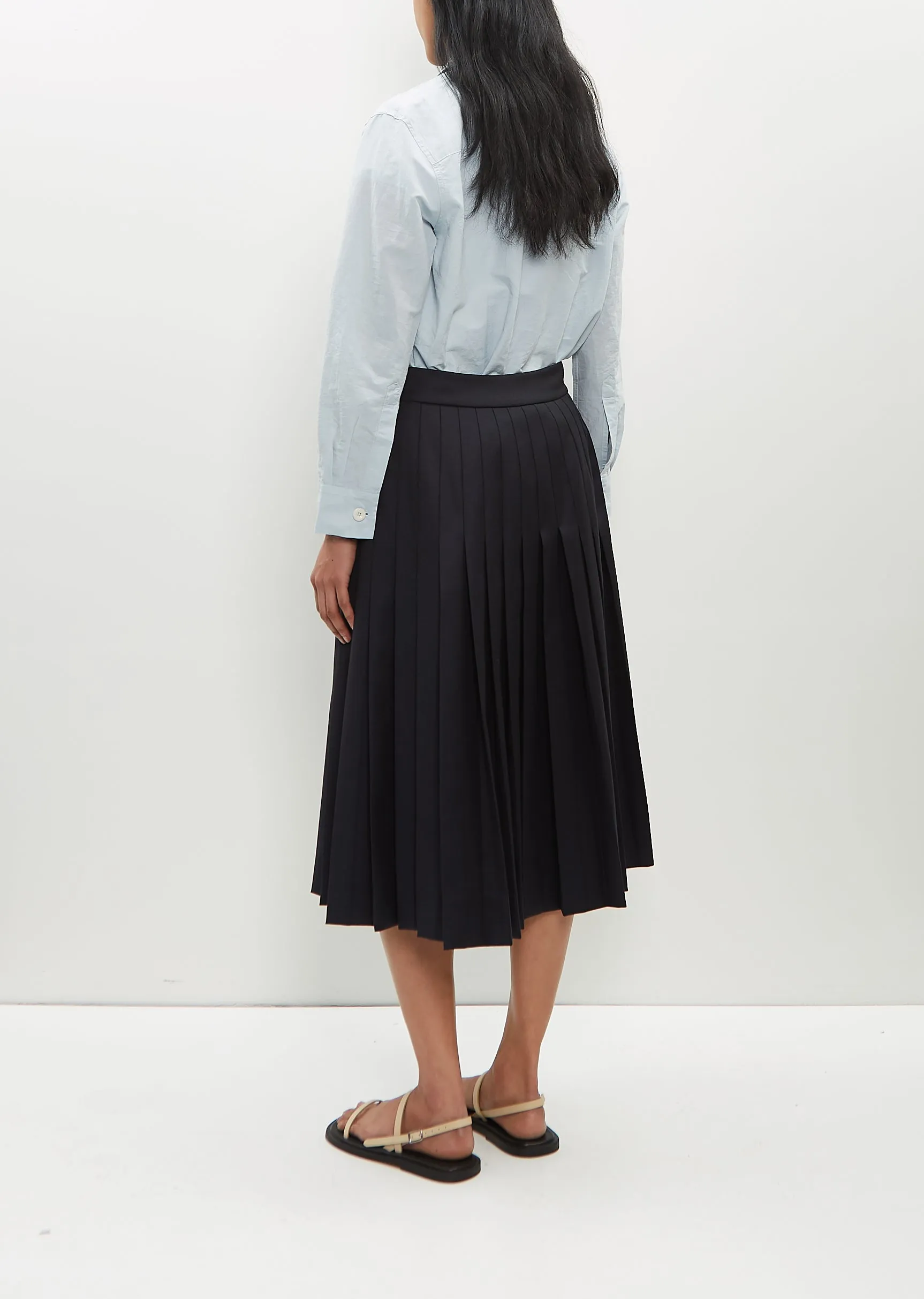 Flat Front Wool-Blend Kilt