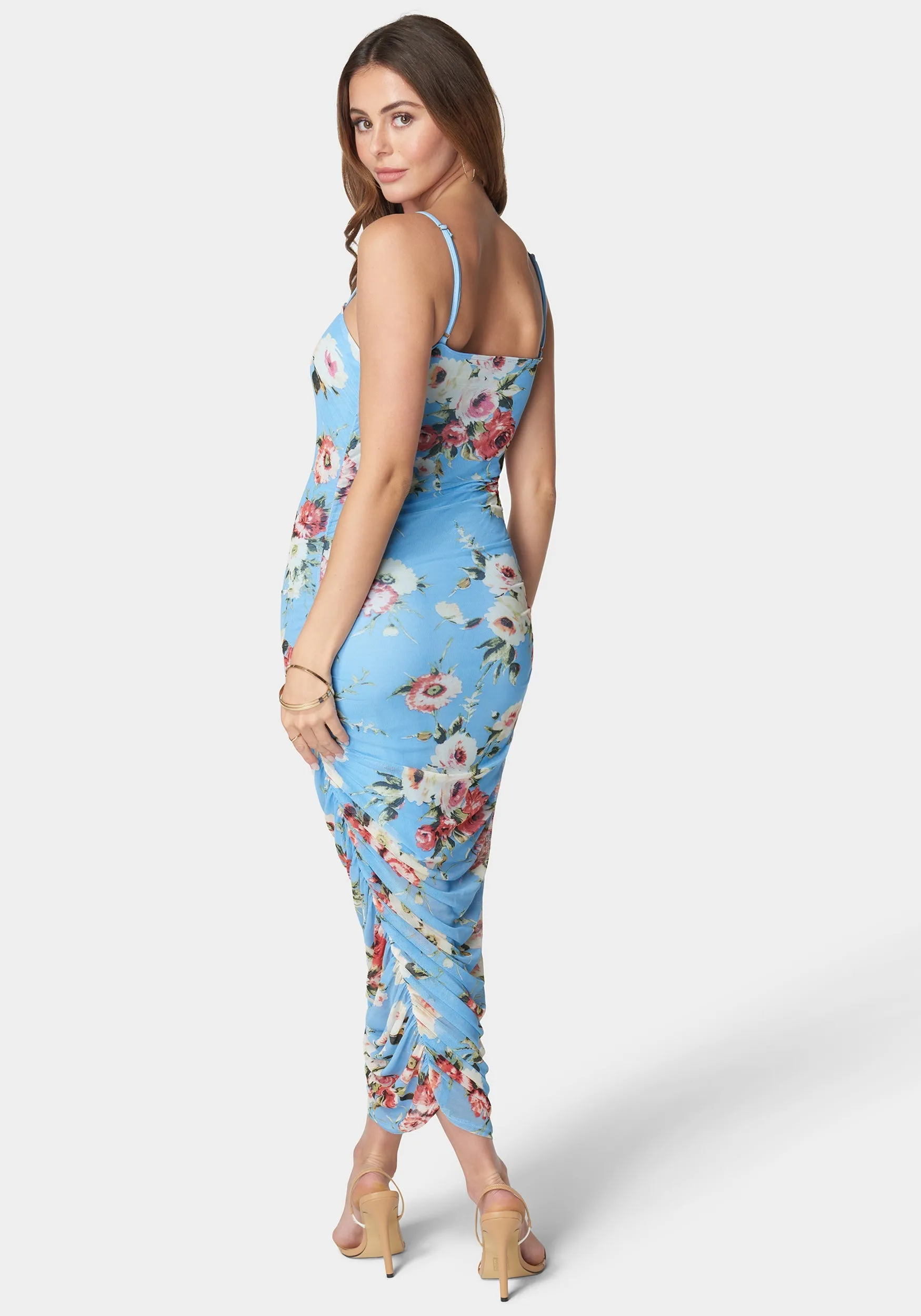 Floral Tube Mesh Dress