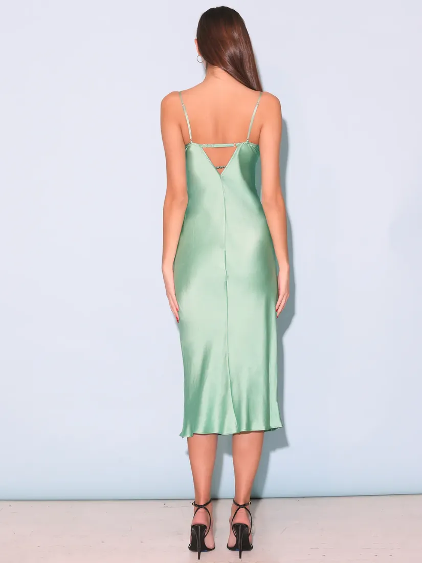 Frankie Laced Cupped Dress Pixel Green