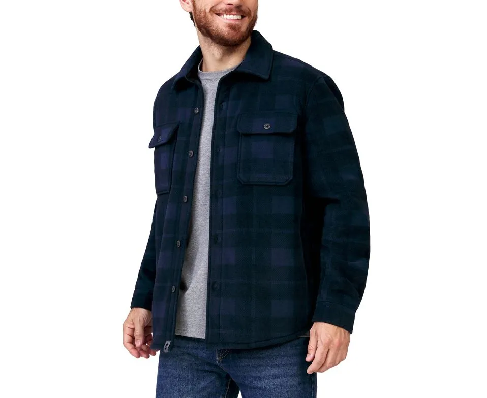 Free Country Mens Mountain Ridge Chill Out Fleece Lined Shirt Jacket