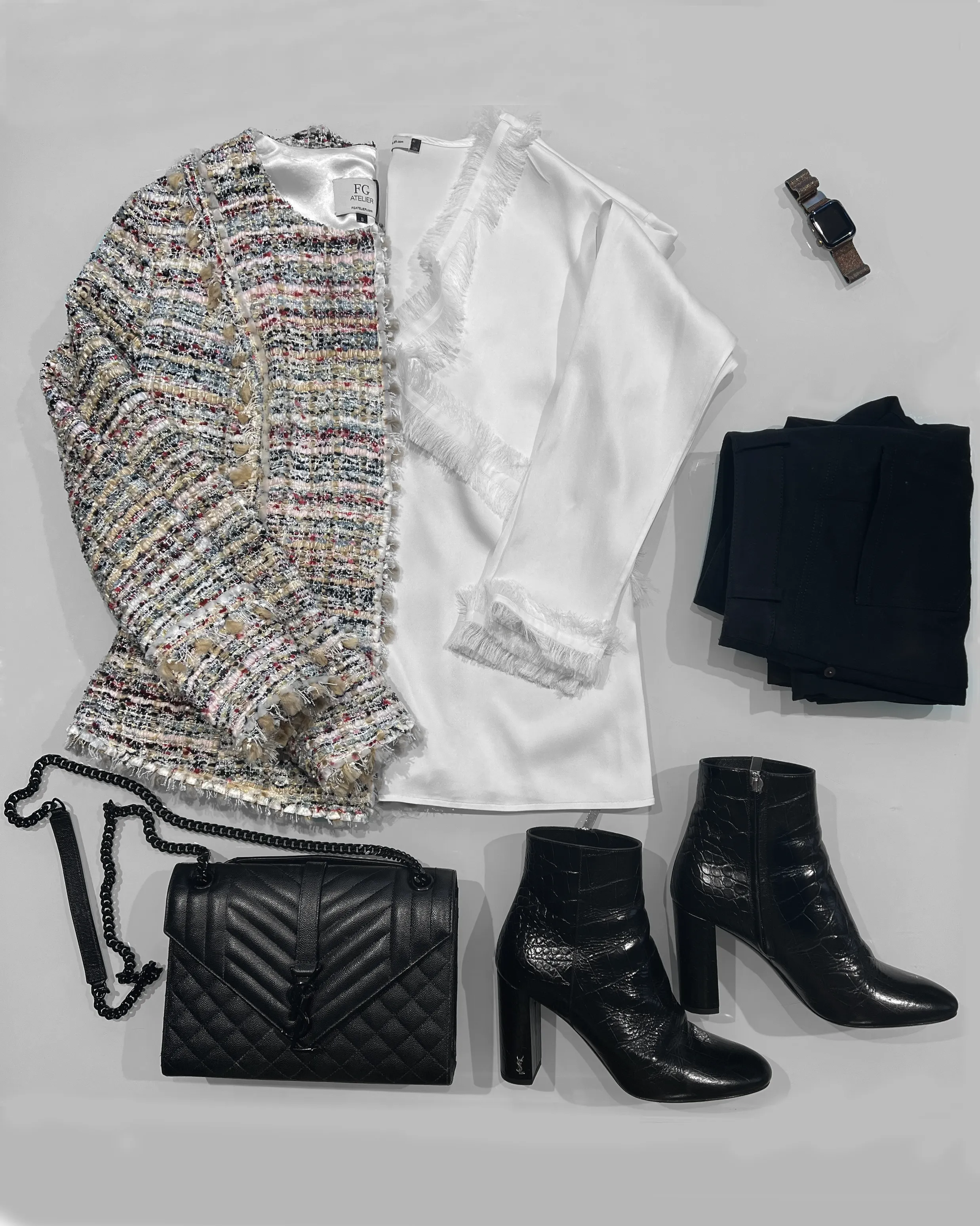 Fringed tweed jacket