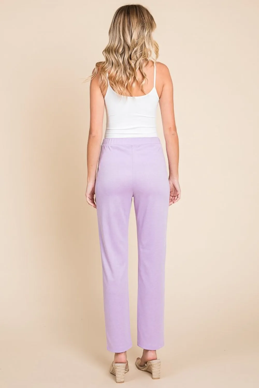 Full Size Pin Tuck Detail Slim Pants