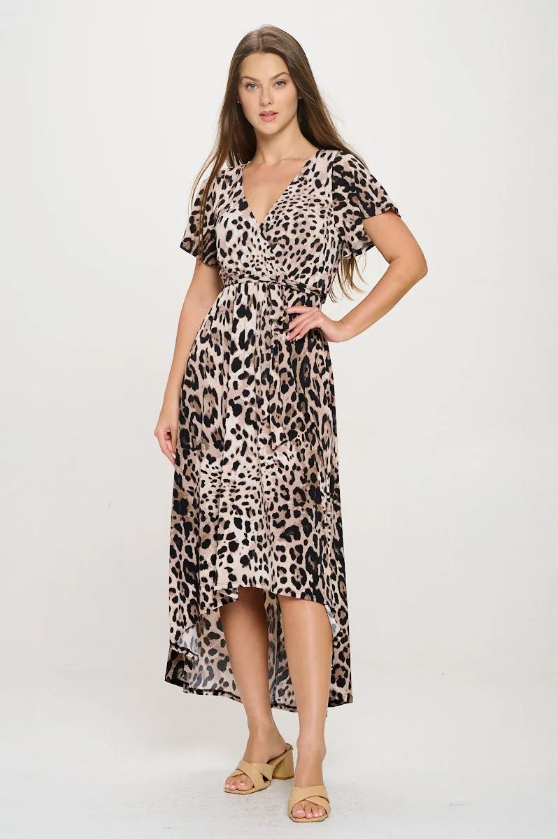 Georgia Faux Wrap Hi-Lo Dress