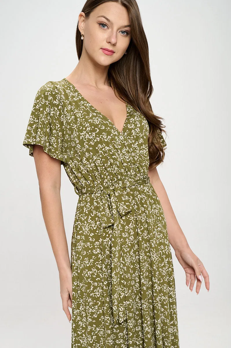 Georgia Faux Wrap Hi-Lo Dress