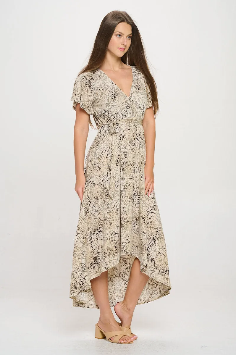 Georgia Faux Wrap Hi-Lo Dress