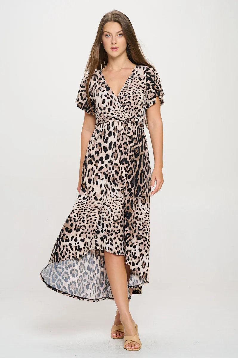 Georgia Faux Wrap Hi-Lo Dress