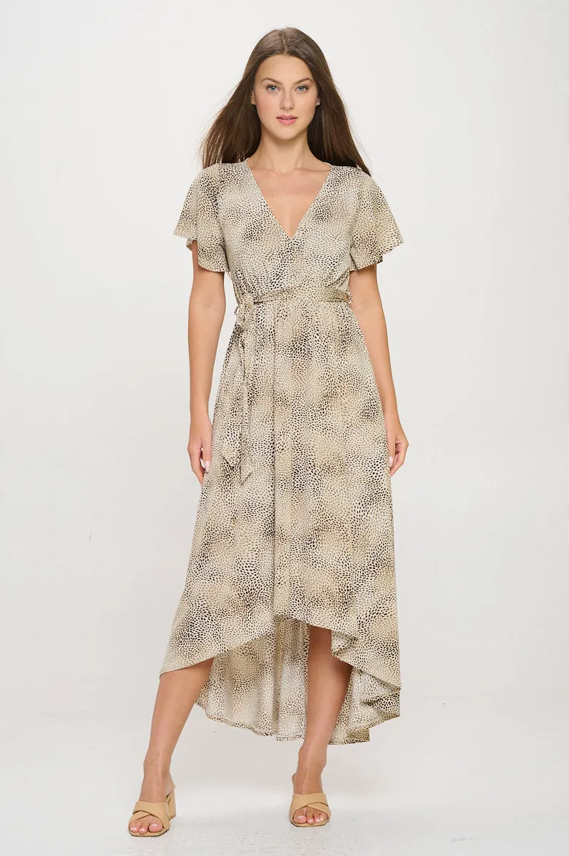 Georgia Faux Wrap Hi-Lo Dress