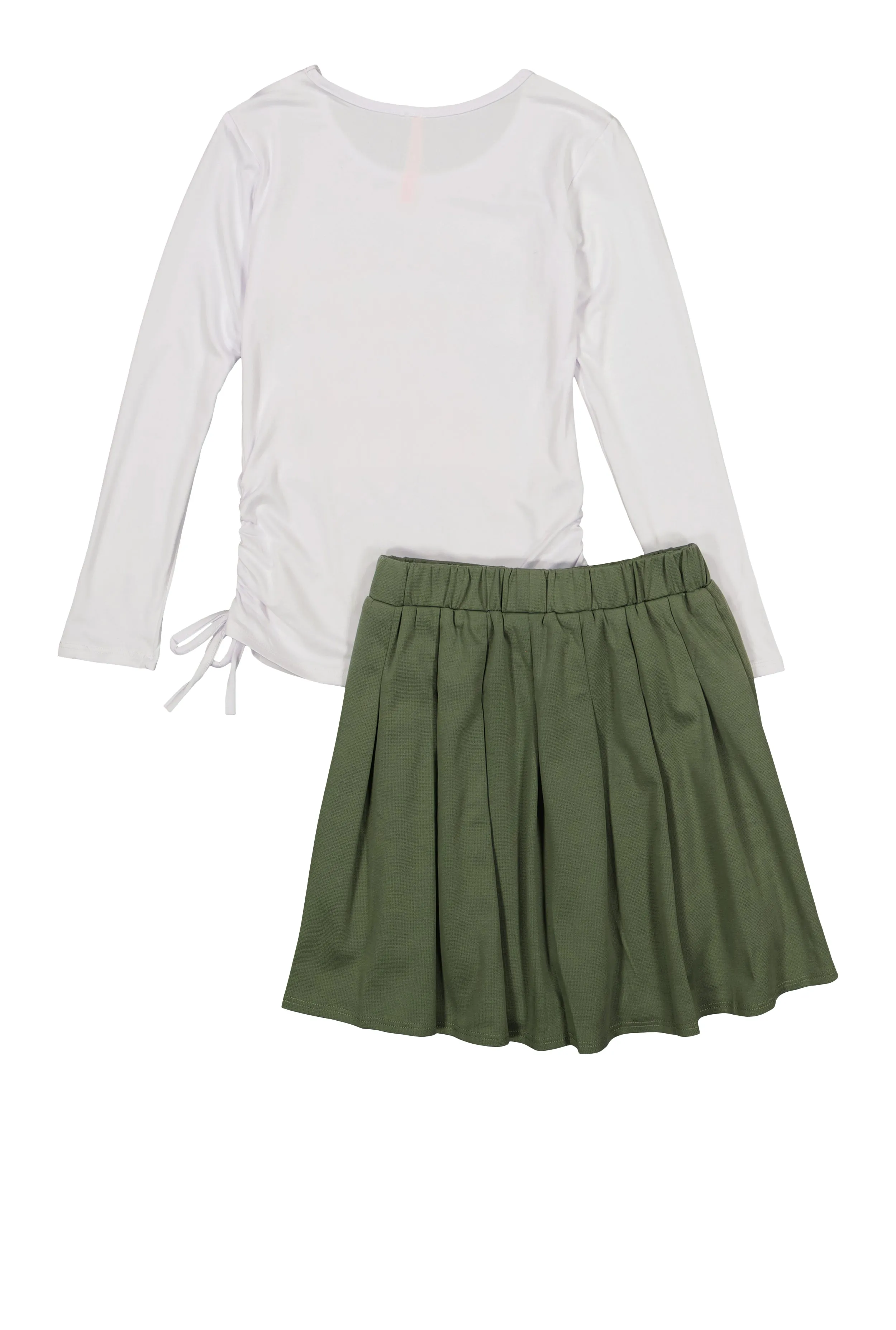 Girls Believe In Your Dreams Top and Pleated Skirt