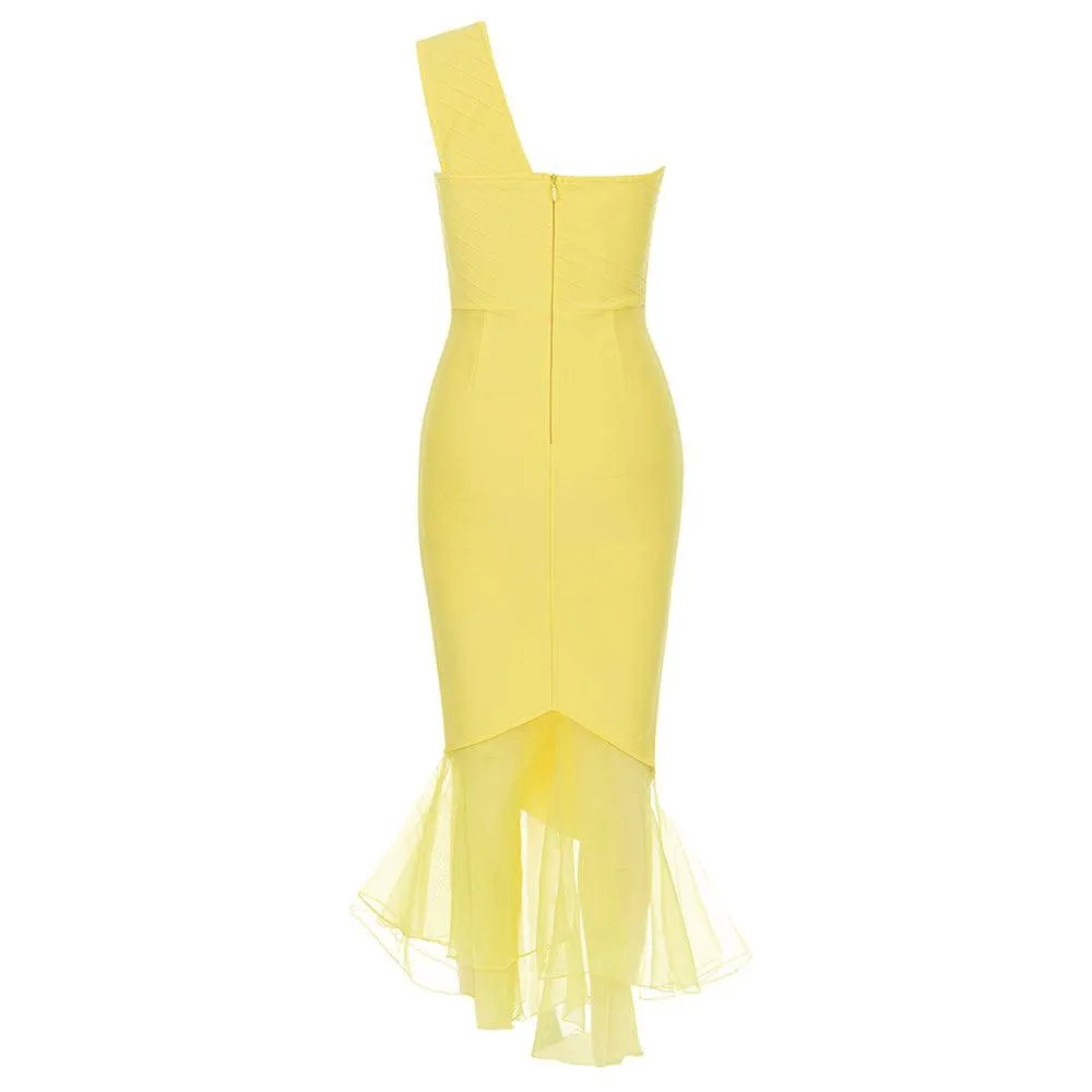 Hallie One Should Ruffle Hem Midi Dress