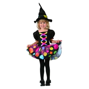 Halloween Toddler Pretty Rainbow Witch Costume