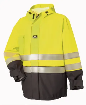 Helly Hansen 70172 Lillehammer Pvc Fr High Visibility Jacket Yellow / Charcoal