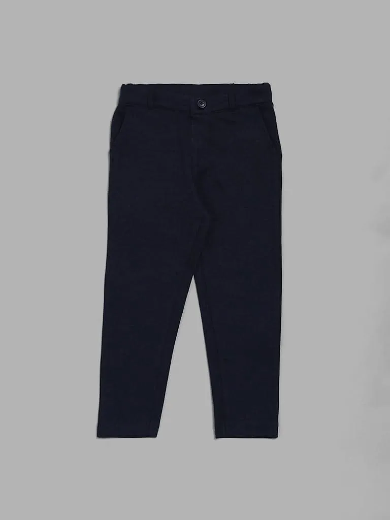 HOP Kids Solid Navy Trousers