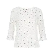 Ivory and Camellia Daisy Garden Blouse