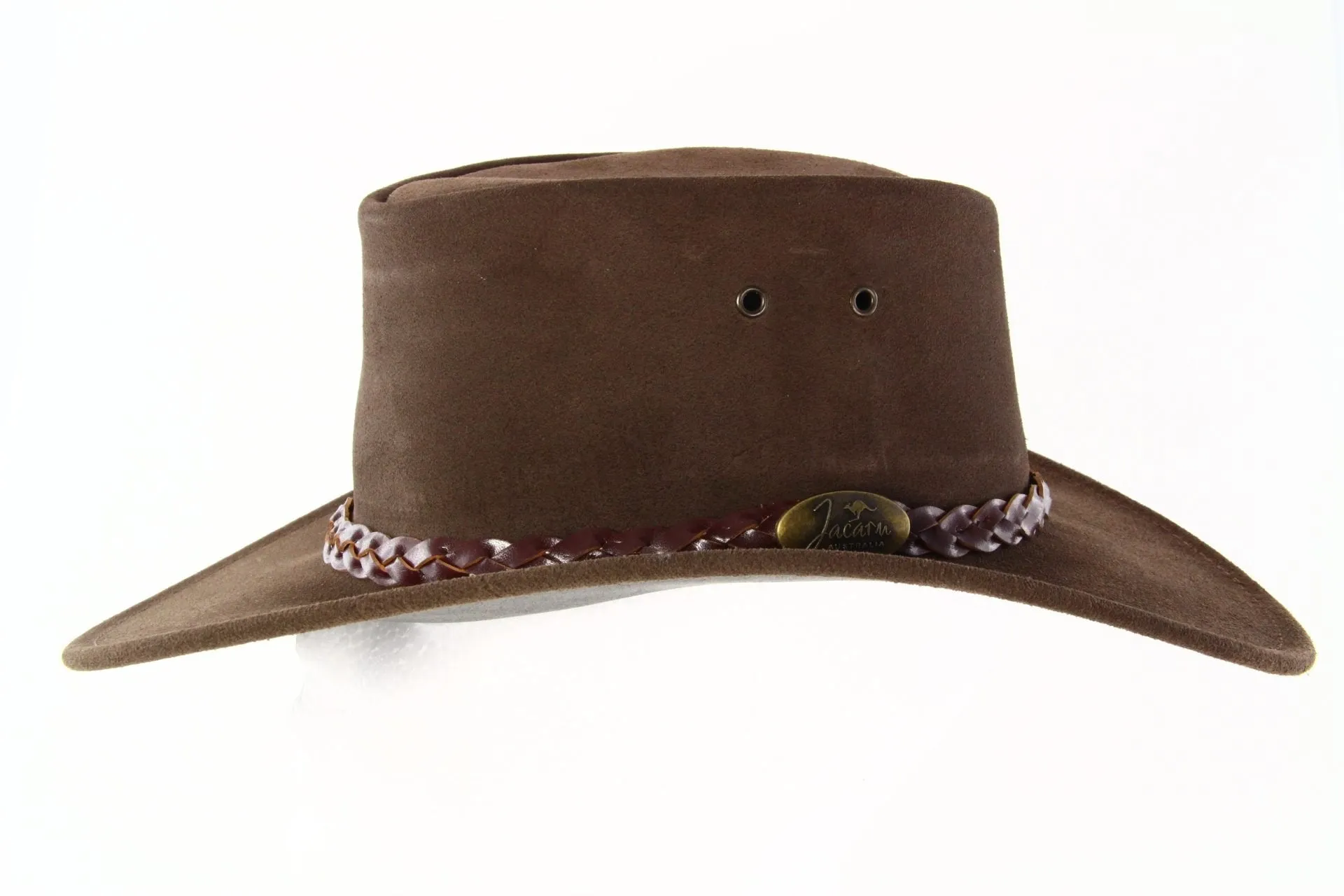 Jacaru Kids Suede Leather Hat - Brown