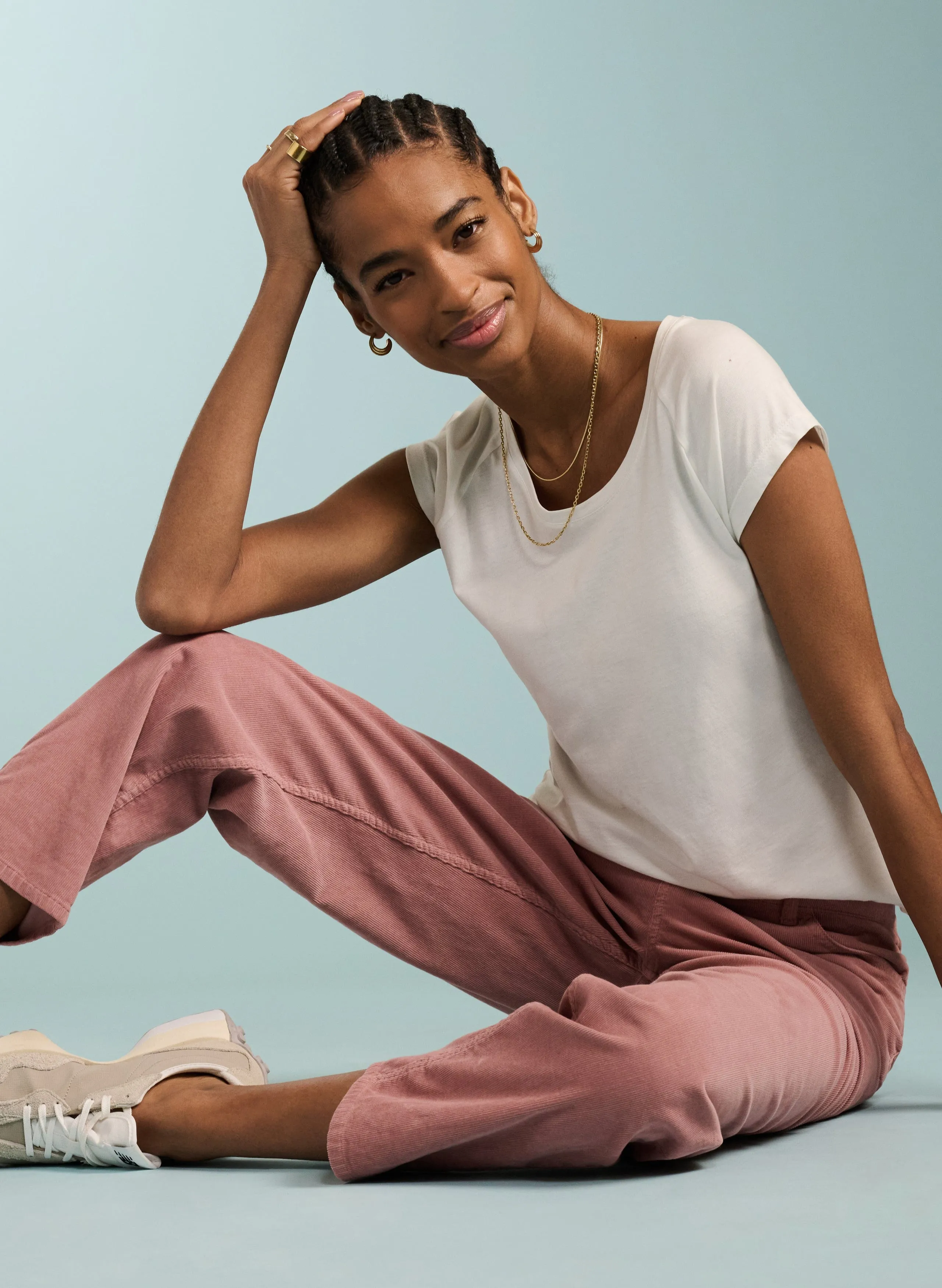 Jura Organic Cotton Trousers | Pink