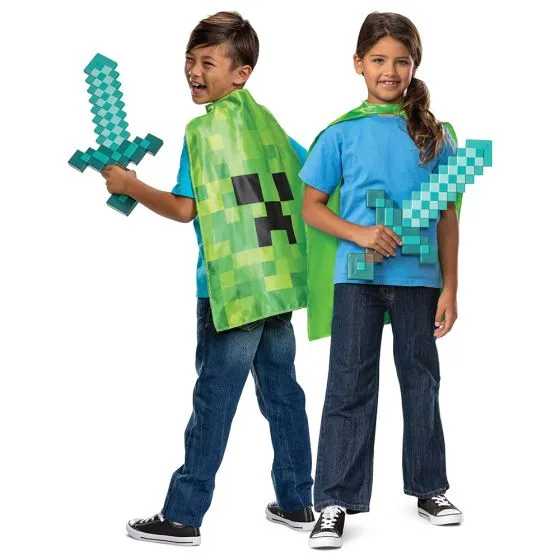 Kids Minecraft Sword & Cape Set | 1 set