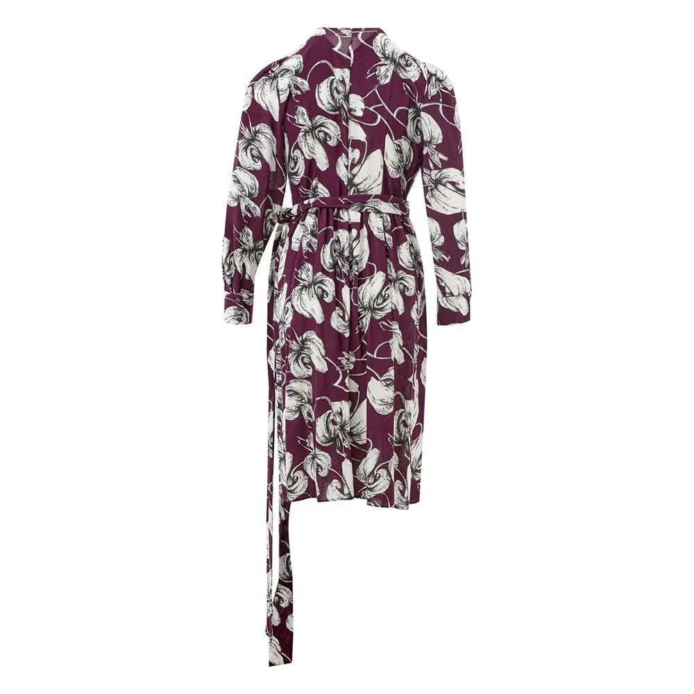 Lardini Elegant Purple Viscose Dress