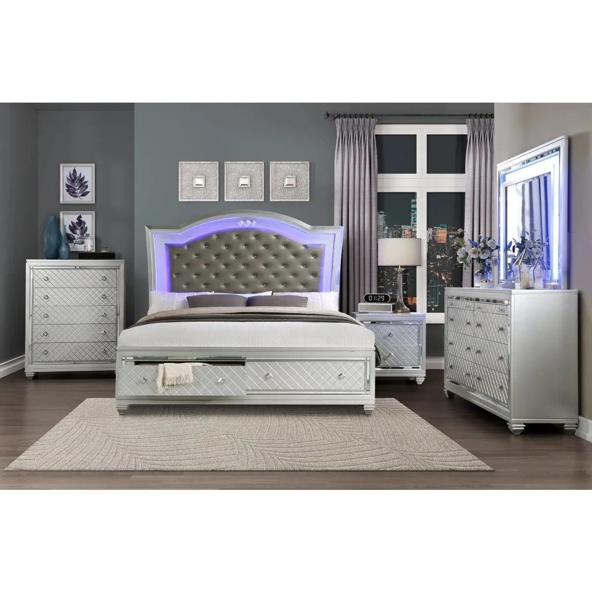 Leesa Queen Platform Bed with Footboard Storage