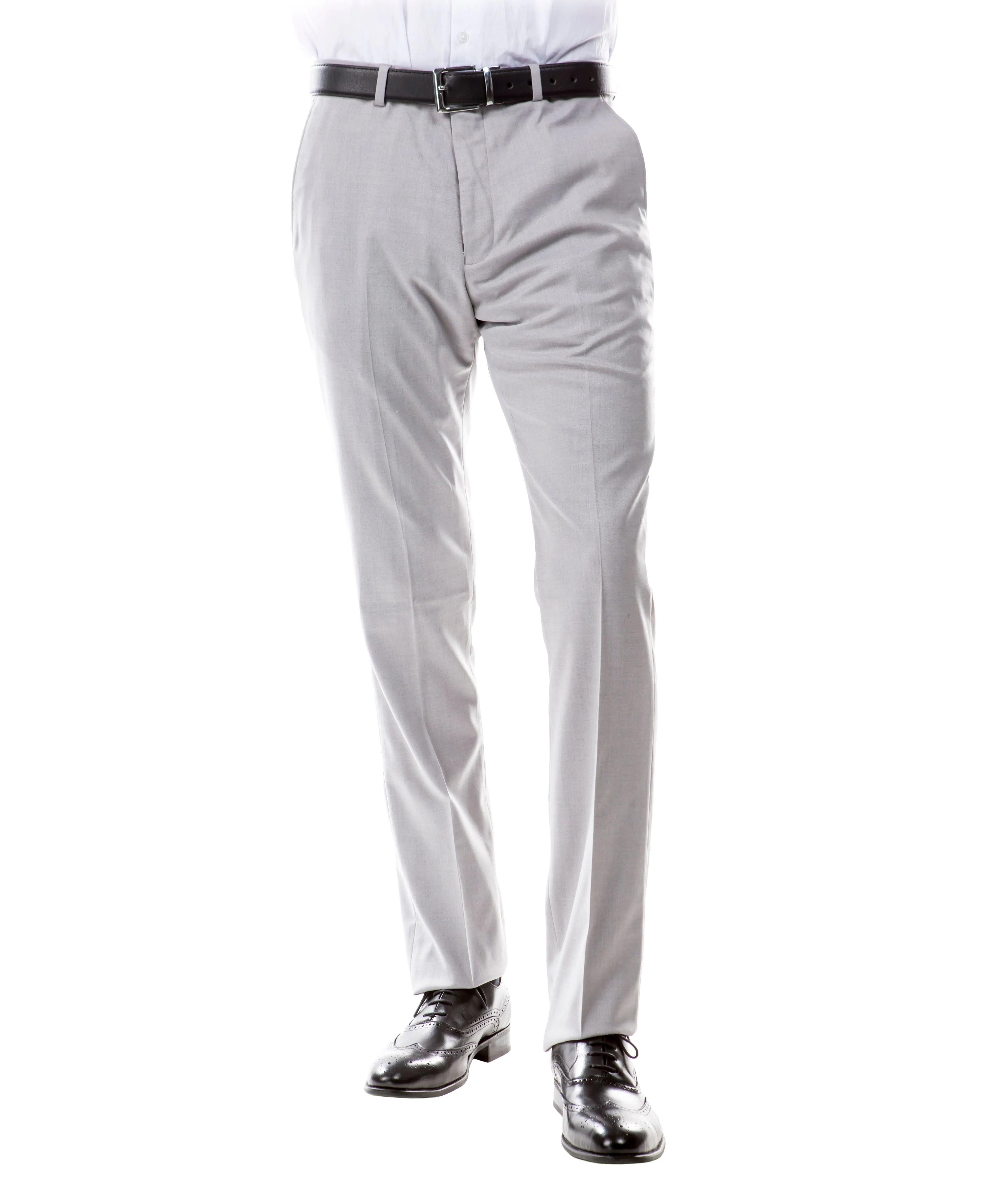 Light Grey Suit Separates Solid Men's Pants