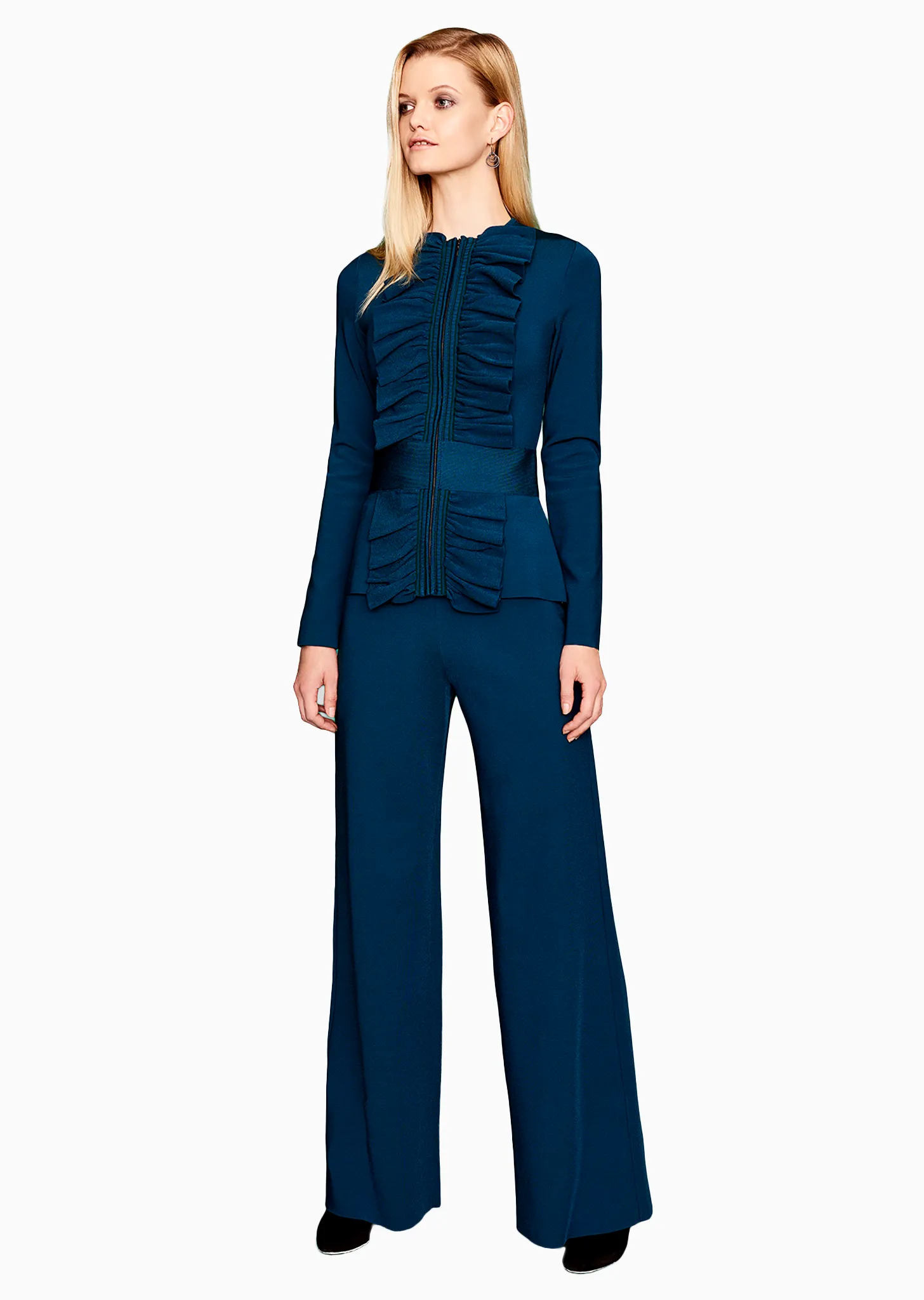 Lorraine - Wide Leg Pull On Dress Pants