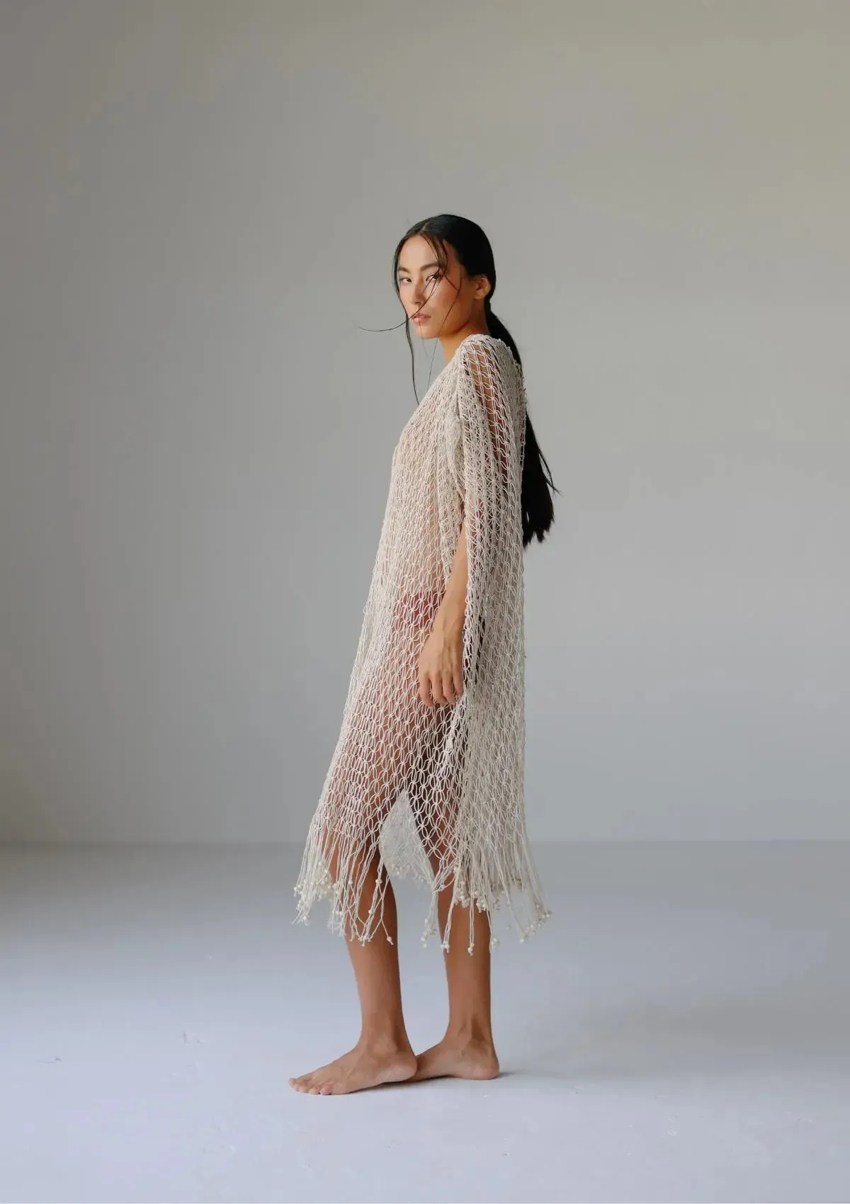 MACRAME KAFTAN - NATURAL