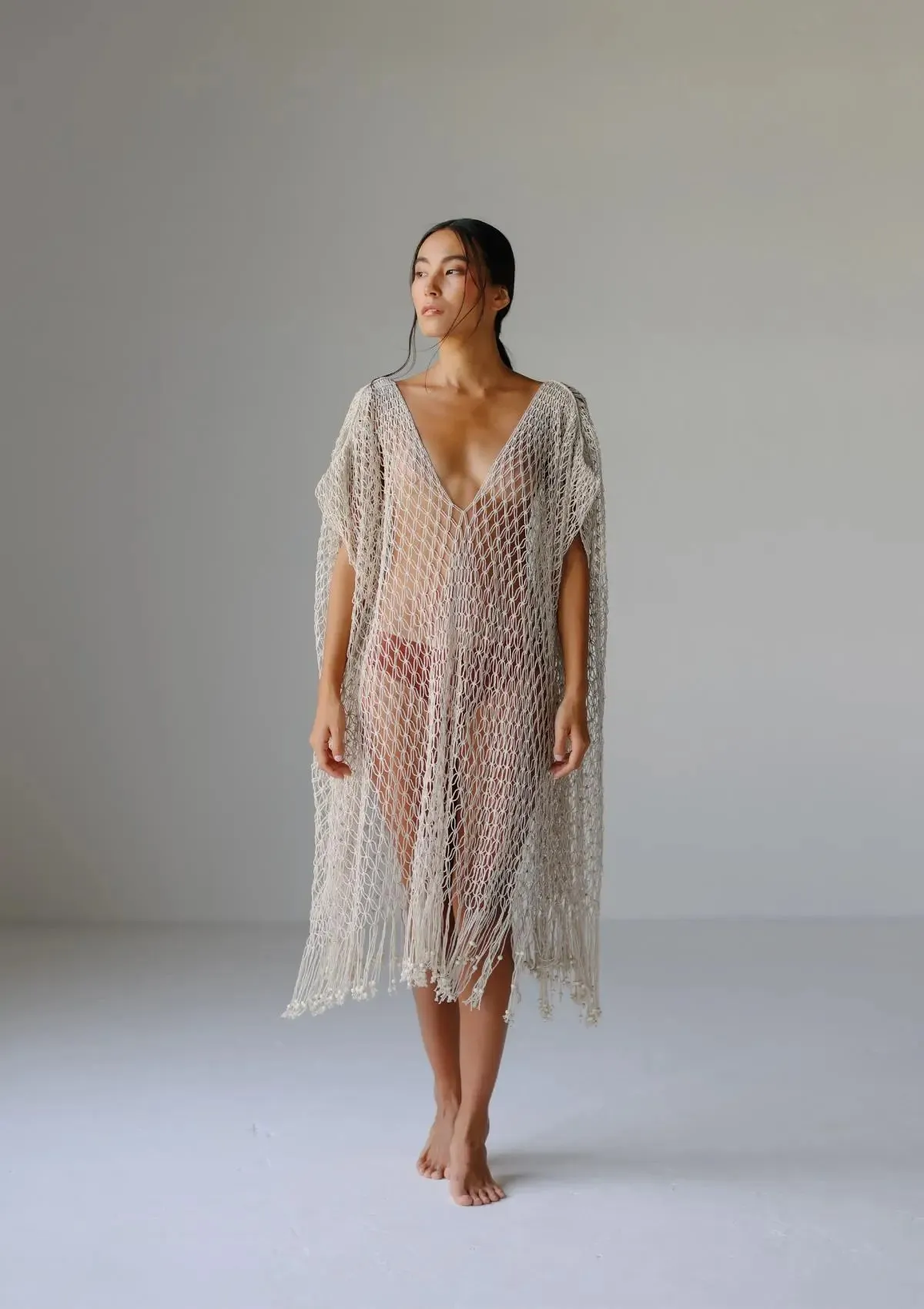 MACRAME KAFTAN - NATURAL