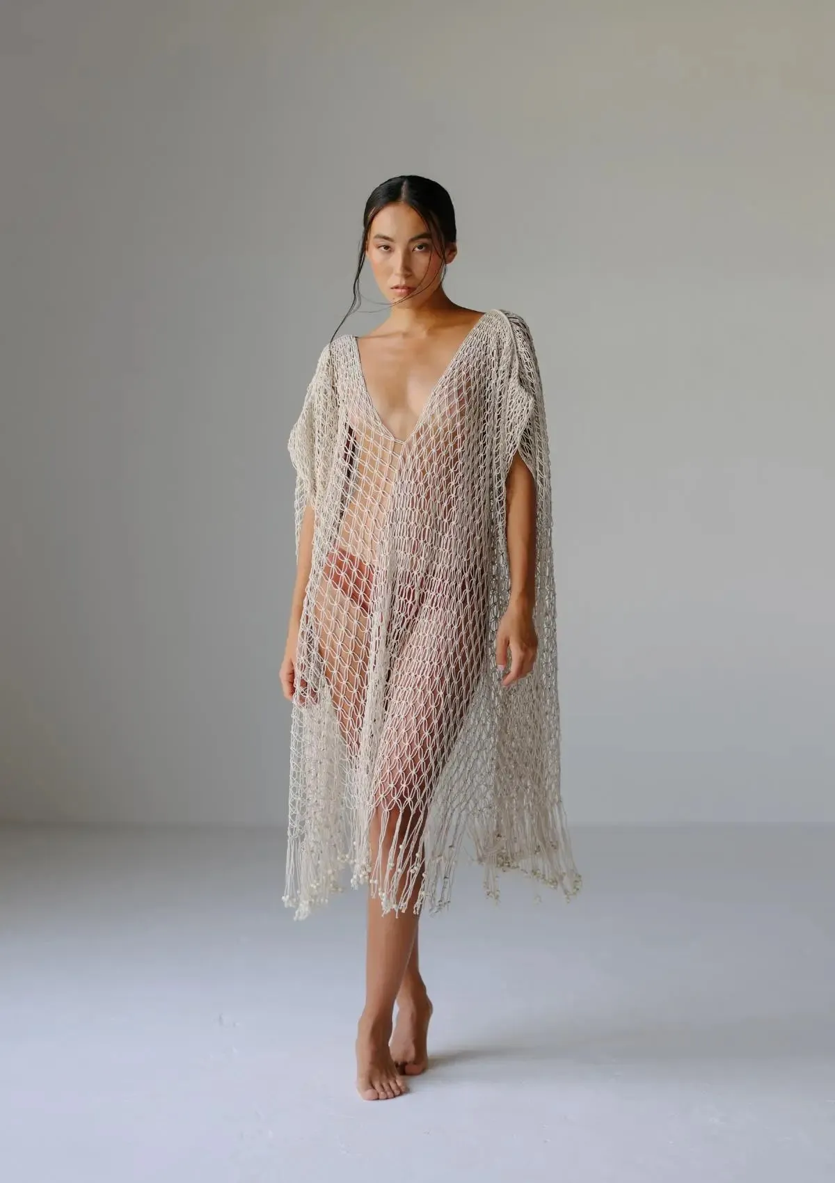 MACRAME KAFTAN - NATURAL