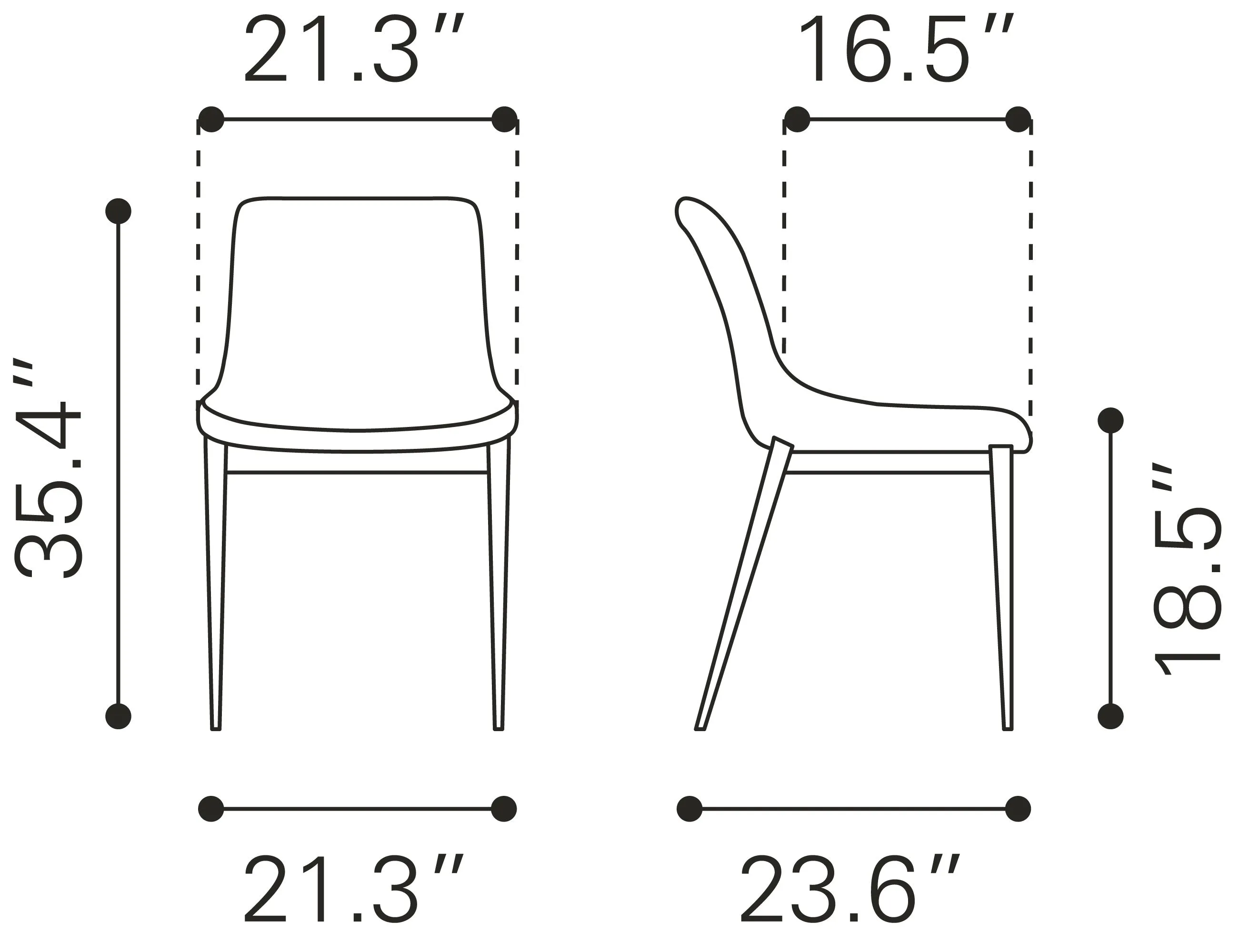 Magnus Dining Chair Black & Walnut