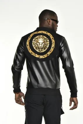 Men's Light Jacket with Gold Lion Design European | Fitted Cut | Men's | 20652