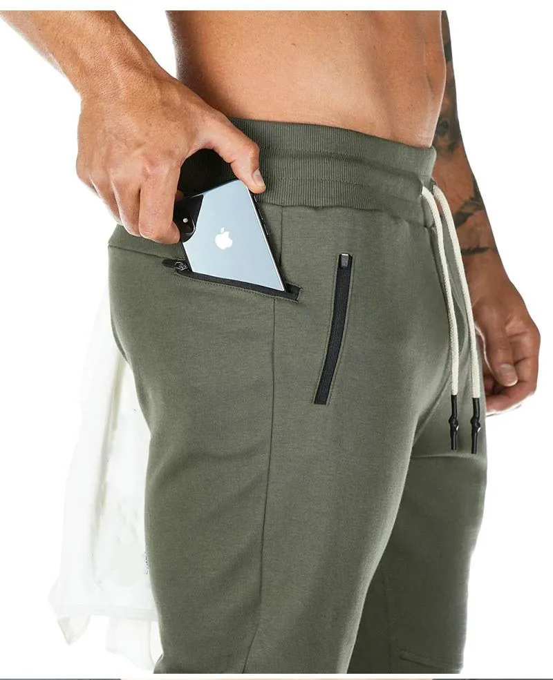 Men's Sweatpants with Towel Loop and Cell/Mobile Phone Pocket