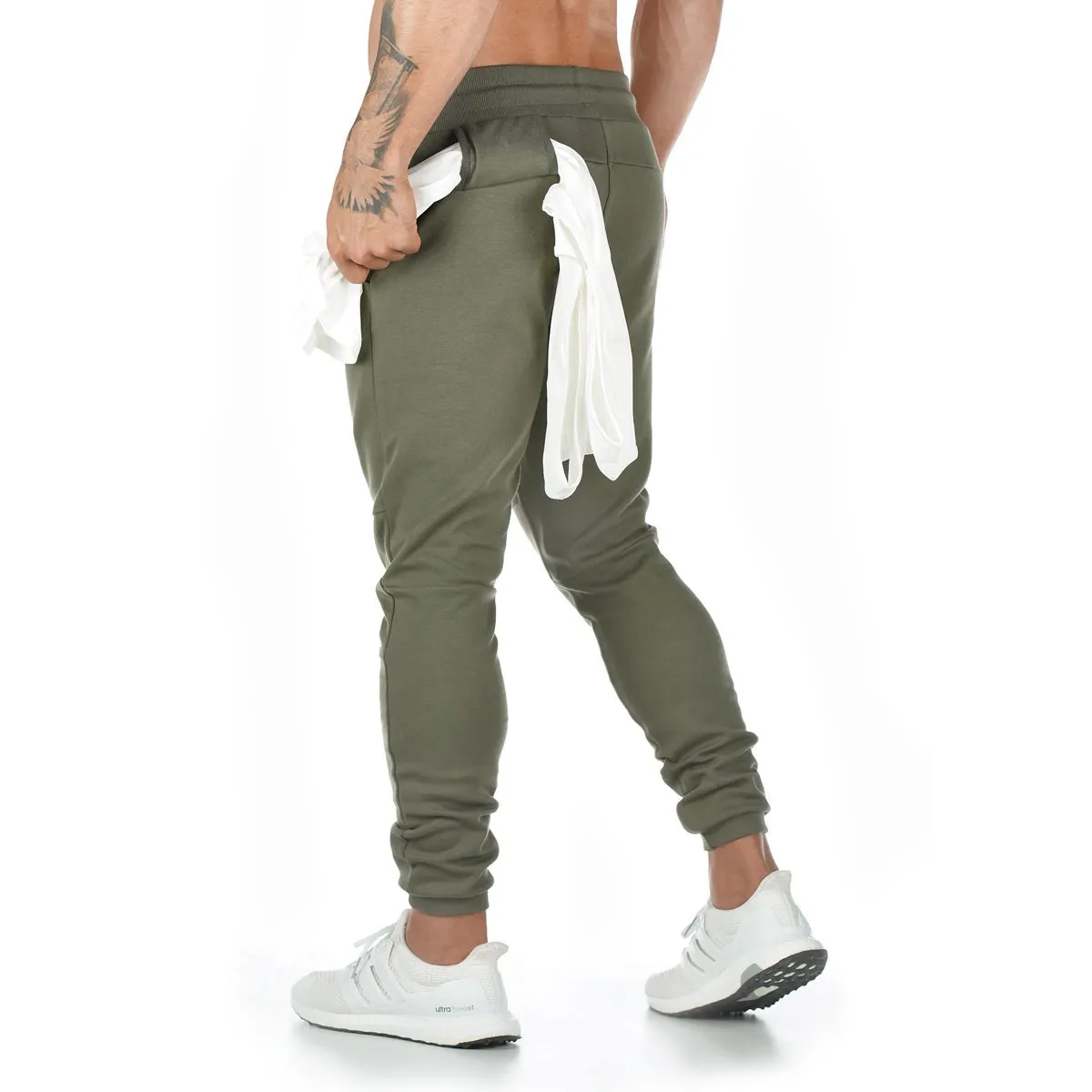 Men's Sweatpants with Towel Loop and Cell/Mobile Phone Pocket