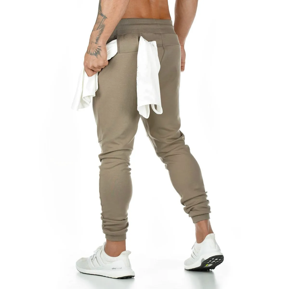 Men's Sweatpants with Towel Loop and Cell/Mobile Phone Pocket