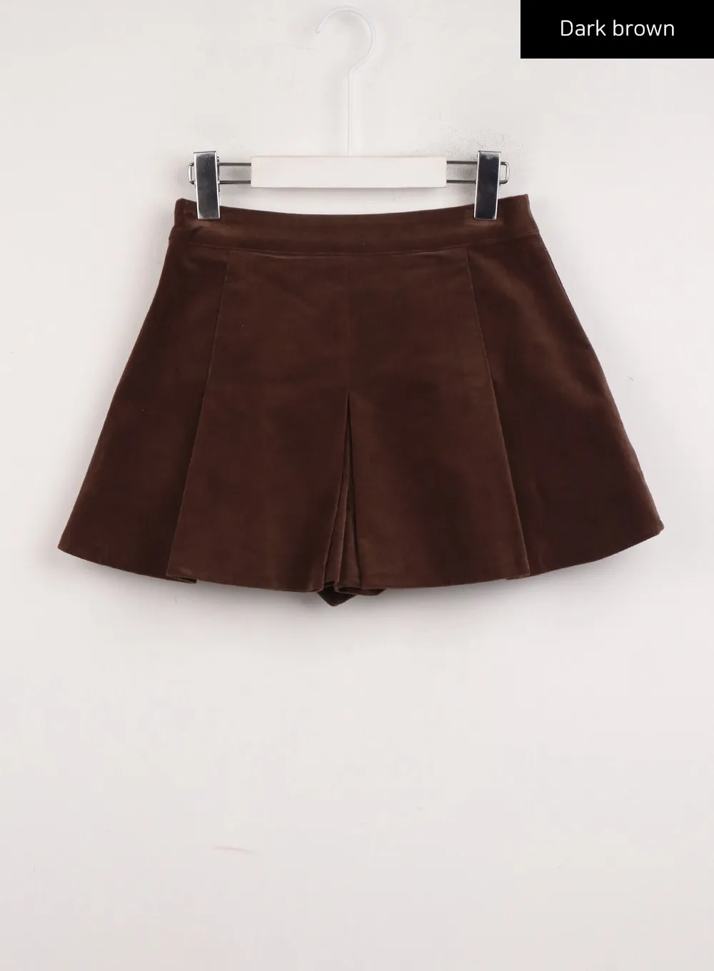 Mid Waist Solid Pleated Mini Skirt IJ411