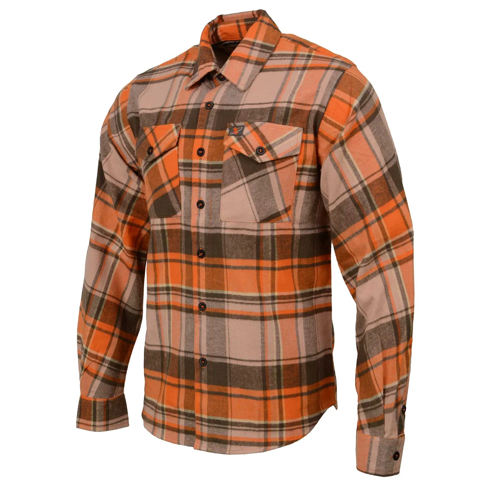 Milwaukee Leather  Men's 'Wild One' Brown/Orange Long Sleeve 10.5-Oz