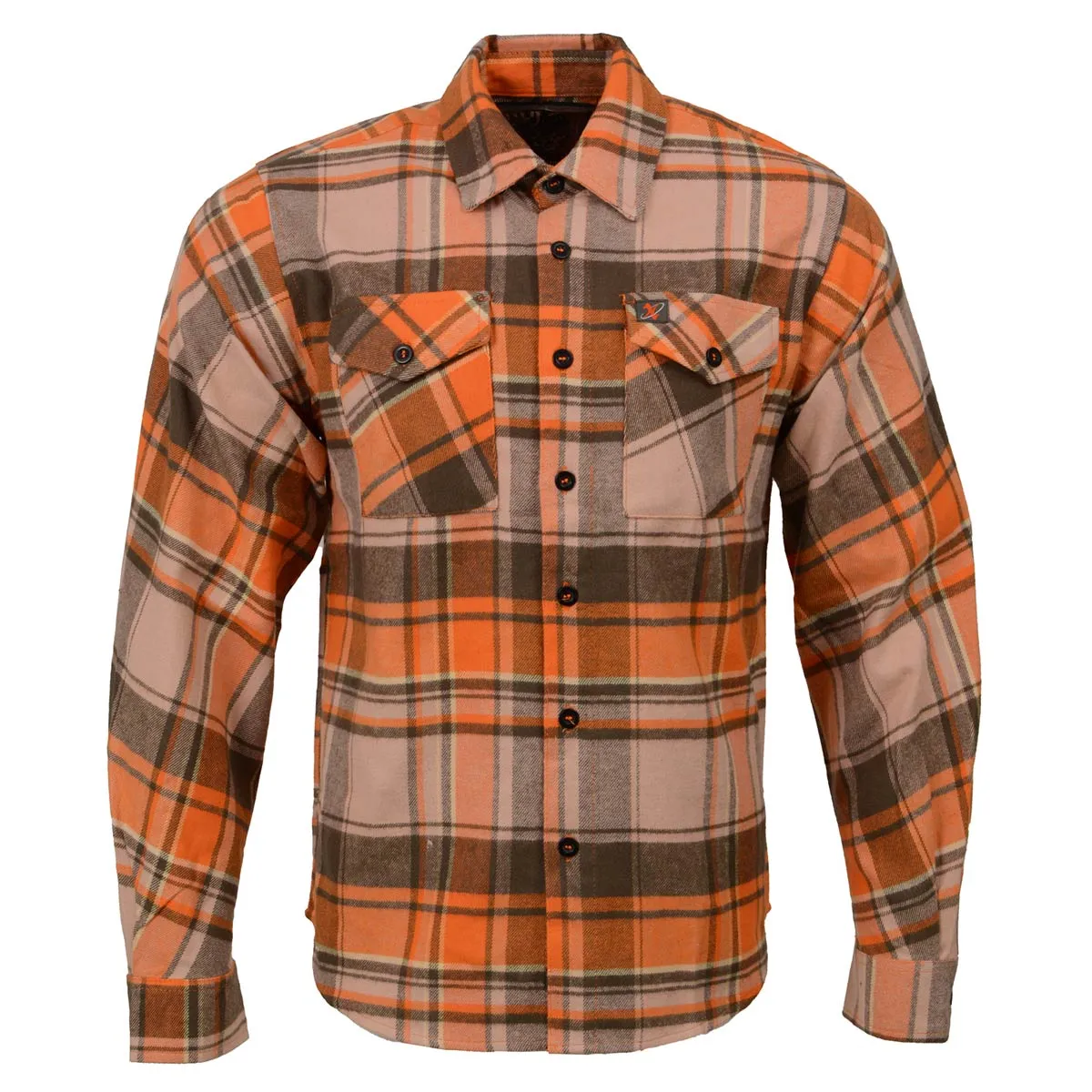 Milwaukee Leather  Men's 'Wild One' Brown/Orange Long Sleeve 10.5-Oz