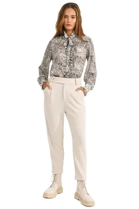 Molly Bracken Off White Curduory Trousers