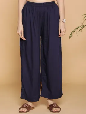 Navy Palazzo Pants