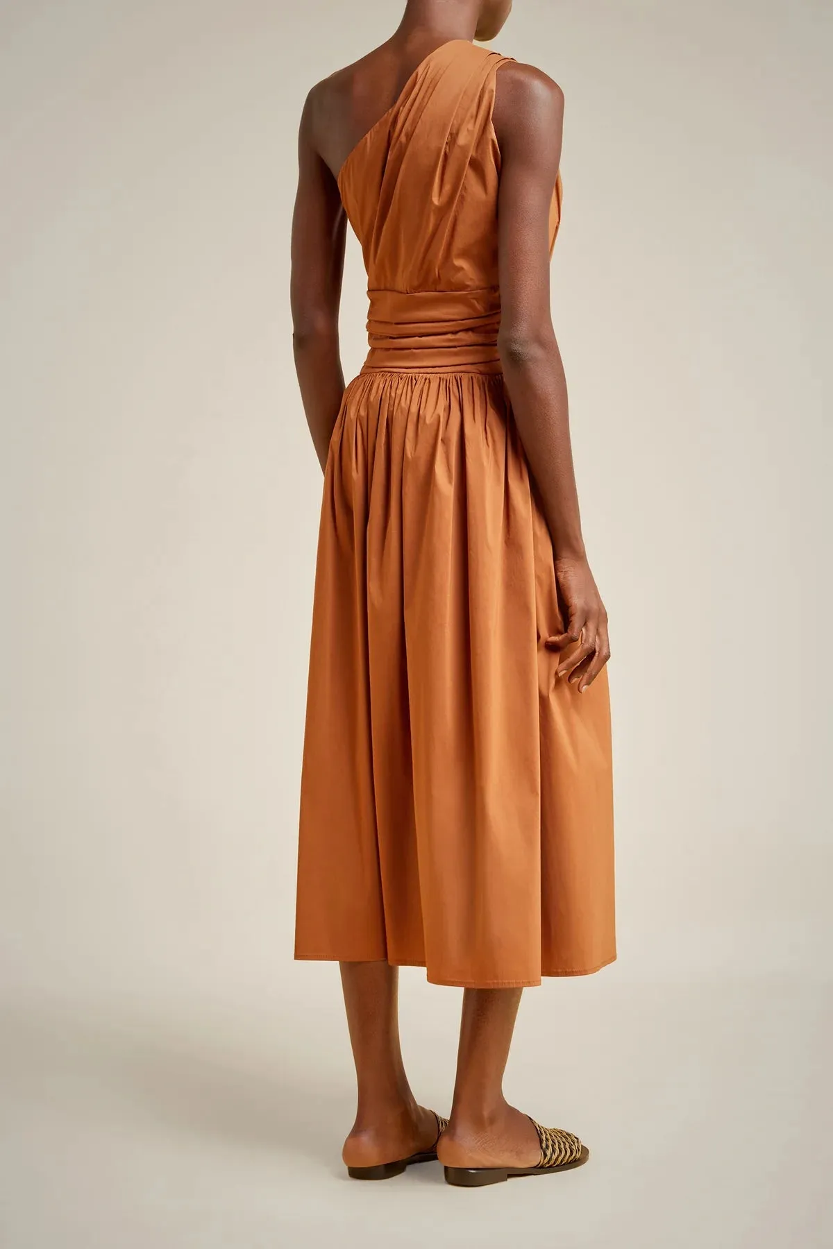 One Shoulder Dress - Hazelnut