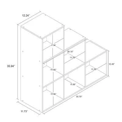 Open Box - 11" 321 Cube Organizer Shelf White - Room Essentials