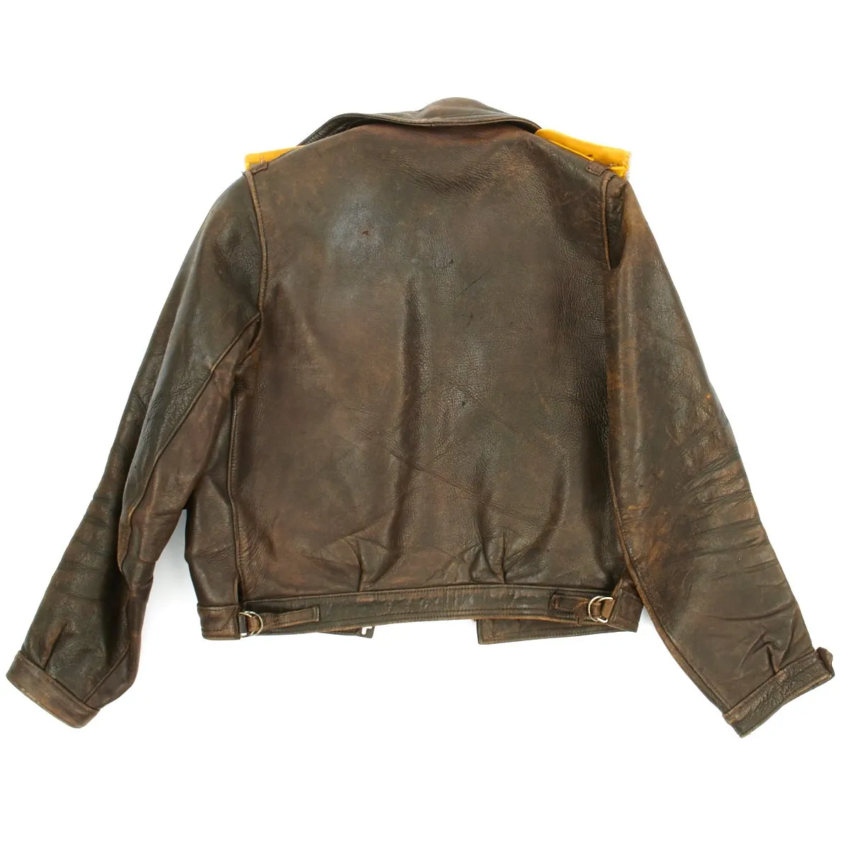 Original German WWII Luftwaffe Hauptmann Pilot Leather Flight Jacket