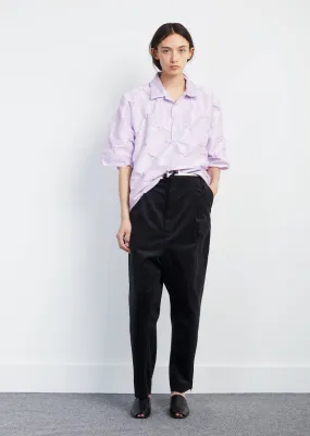 Oversized Pleated Corduroy Pants